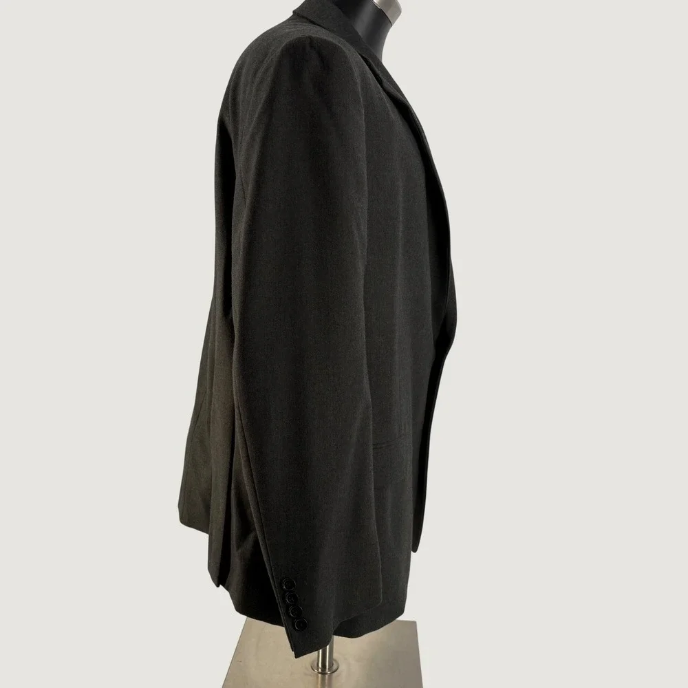 Lauren Ralph Lauren Suit Mens 46R Charcoal Gray 100% Wool Ultraflex Classic Fit